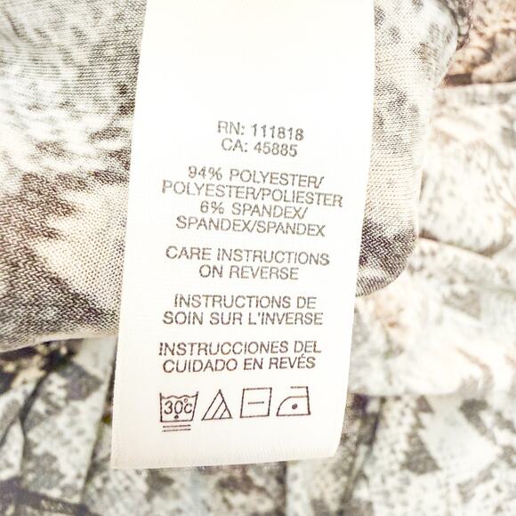 Michale Kors Snake Print Patterned Flowy Skater Skirt Brown Size Medium - Picture 3 of 5